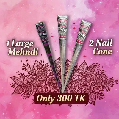 ১টি হাতের মেহেদী + ২টি নখের মেহেদী